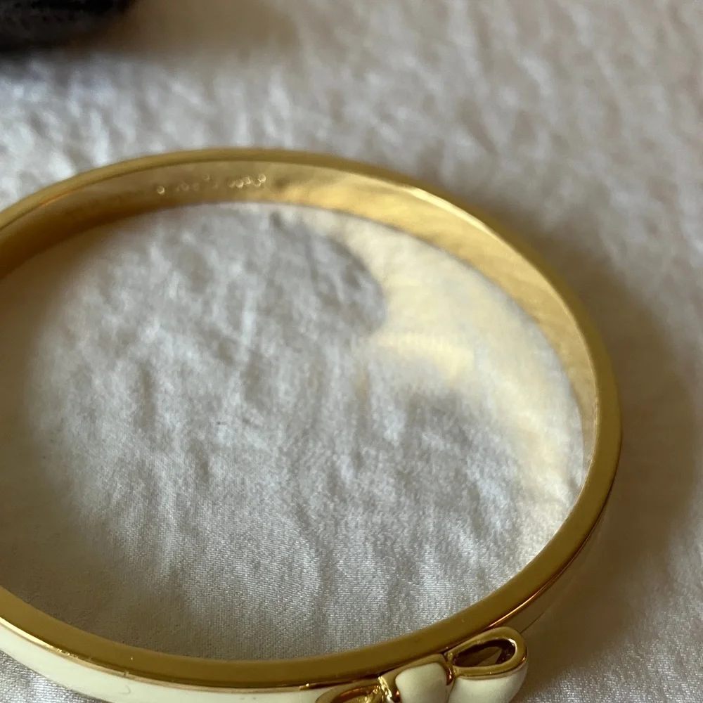 kate spade: Cream “Take a Bow” Bracelet- Gold Tone - Picture 6 of 14